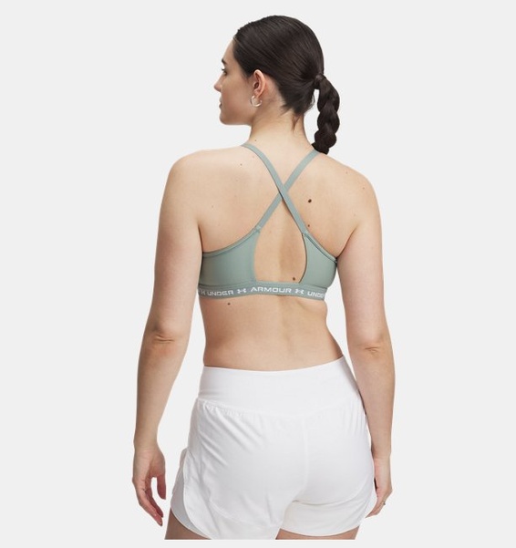 Yeşil Kadın UA Crossback Low Spor Sütyeni