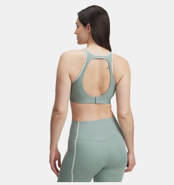 Yeşil Kadın UA Infinity Mid Piped Spor Sütyeni