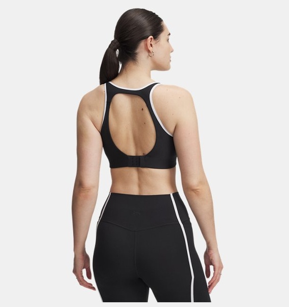 Siyah Kadın UA Infinity Mid Piped Spor Sütyeni