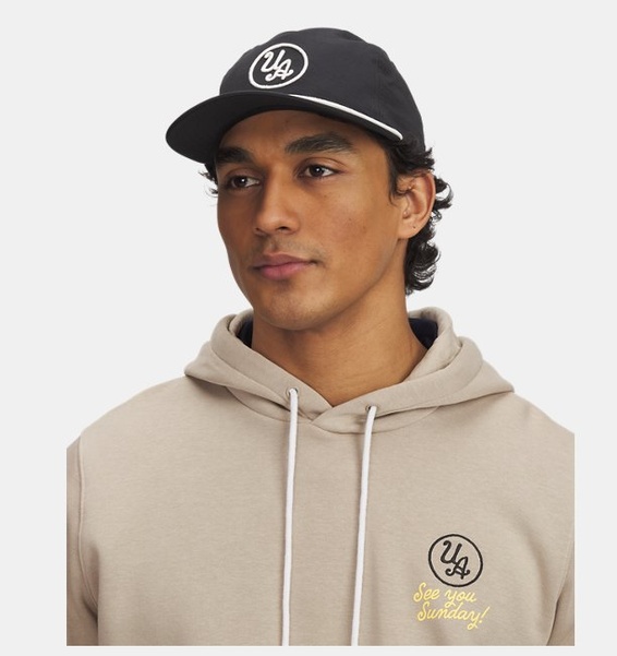 Siyah Erkek UA Drive 5 Panel Snapback Şapka