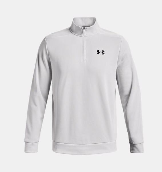 Gri Erkek UA Armour Fleece 1/4 Fermuarlı Sweatshirt