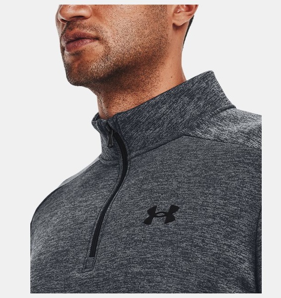 Gri Erkek UA Armour Fleece 1/4 Fermuarlı Sweatshirt
