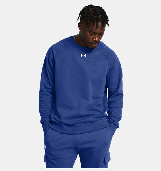 Mavi Erkek UA Rival Fleece Bisiklet Yaka Sweatshirt