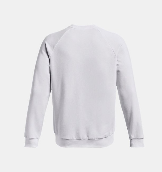 Beyaz Erkek UA Rival Fleece Bisiklet Yaka Sweatshirt