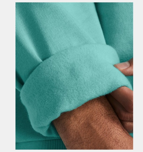 Turkuaz Erkek UA Rival Fleece Bisiklet Yaka Sweatshirt