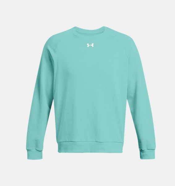 Turkuaz Erkek UA Rival Fleece Bisiklet Yaka Sweatshirt