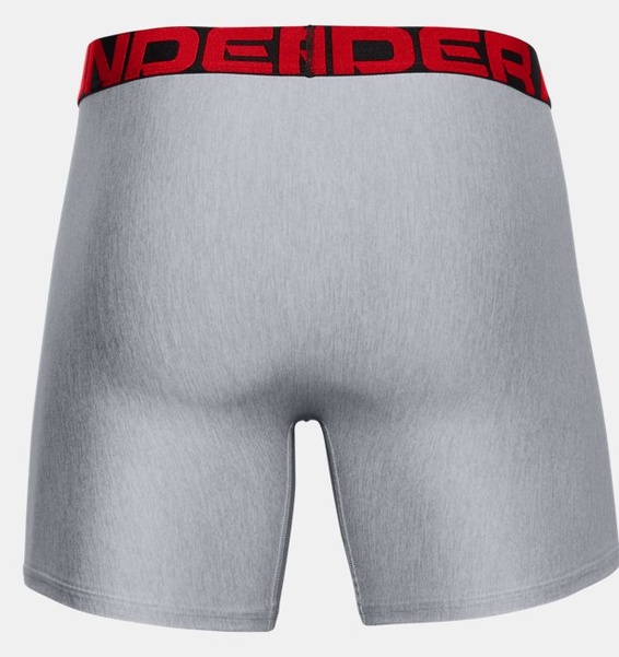 Gri Erkek UA Tech™ 6" Boxerjock® – 2'li Paket