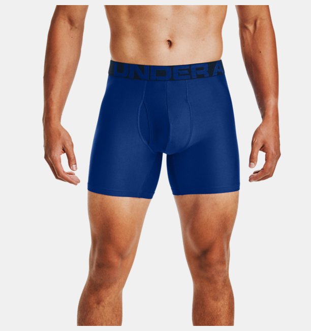 Erkek UA Tech™ 6" Boxerjock® – 2'li Paket Mavi