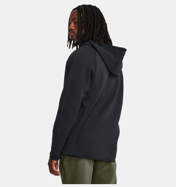 Siyah Erkek UA Unstoppable Fleece Tam Boy Fermuarlı