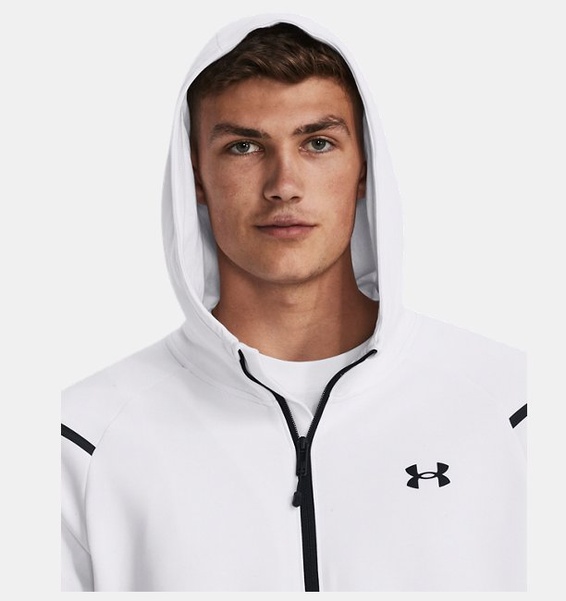 Gri Erkek UA Unstoppable Fleece Tam Boy Fermuarlı