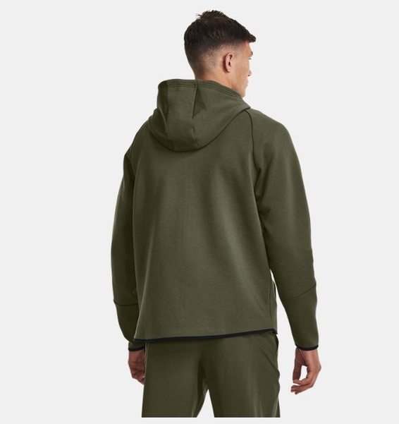 Haki Erkek UA Unstoppable Fleece Tam Boy Fermuarlı