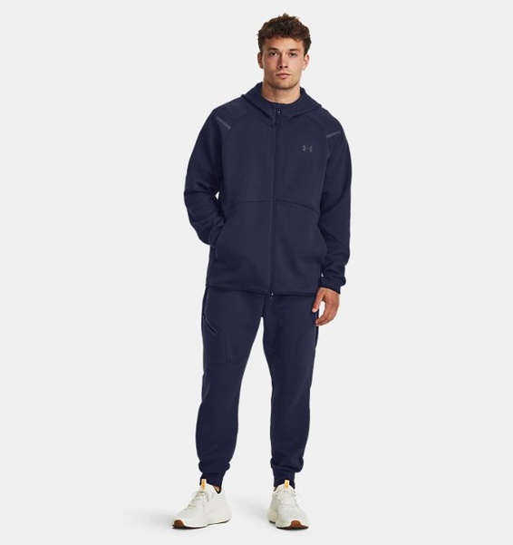 Lacivert Erkek UA Unstoppable Fleece Tam Boy Fermuarlı