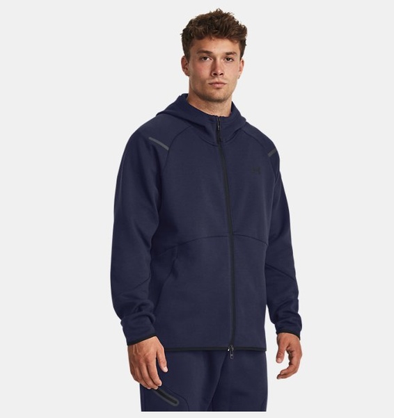 Lacivert Erkek UA Unstoppable Fleece Tam Boy Fermuarlı