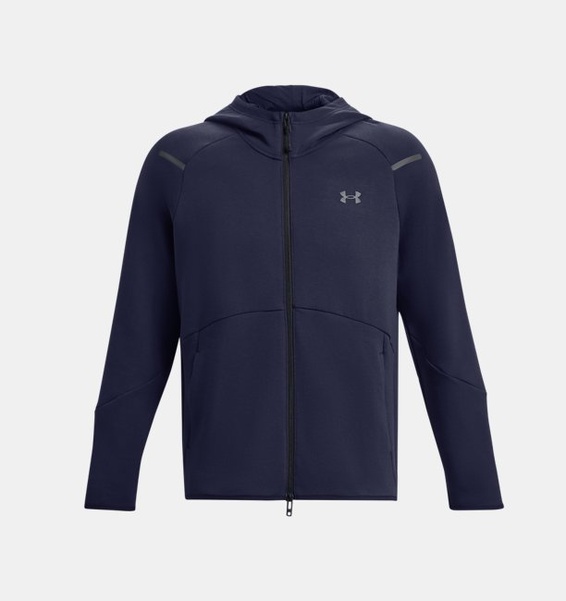 Lacivert Erkek UA Unstoppable Fleece Tam Boy Fermuarlı