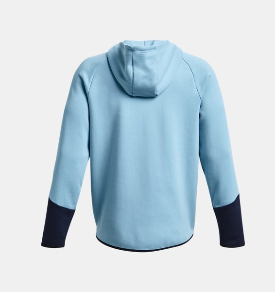 Mavi Erkek UA Unstoppable Fleece Tam Boy Fermuarlı