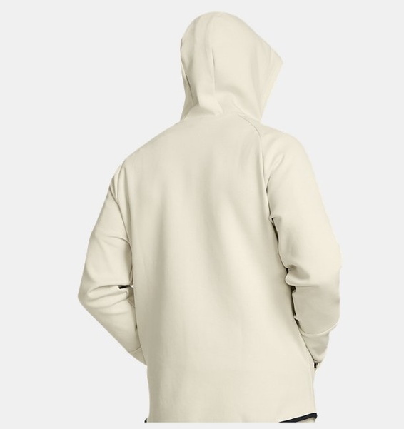 Bej Erkek UA Unstoppable Fleece Tam Boy Fermuarlı