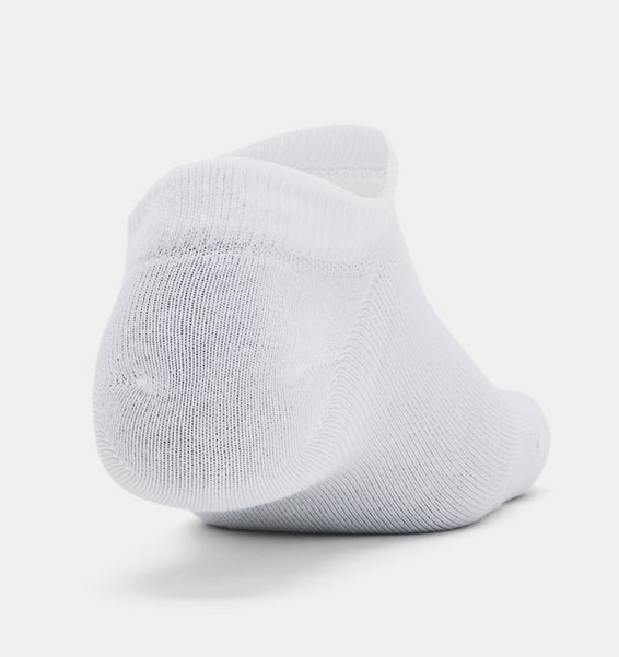 Beyaz Unisex UA Essential 3'lü Paket No-Show Çorap