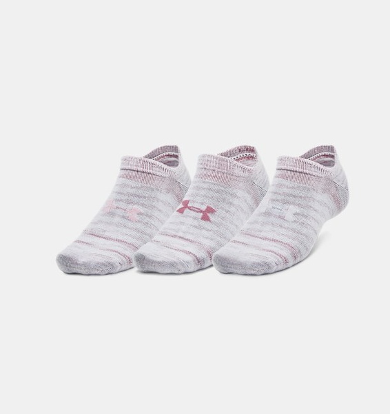 Beyaz Unisex UA Essential 3'lü Paket No-Show Çorap