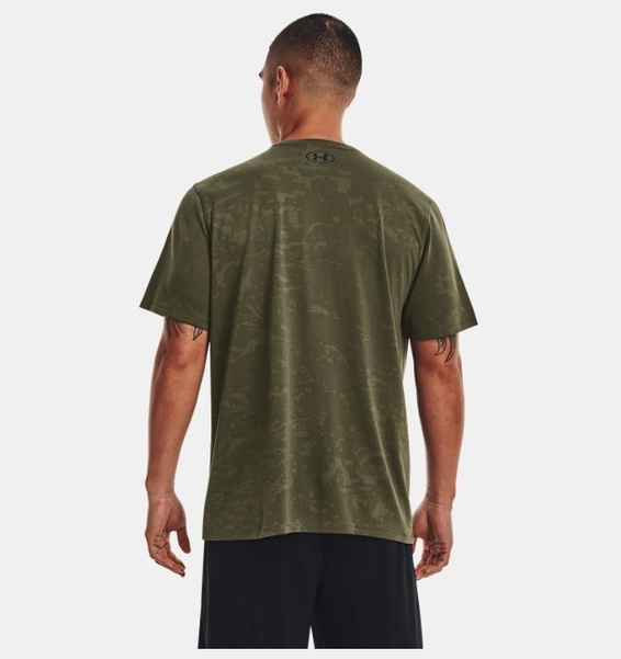 Yeşil Erkek UA Tech™ Pencereli Jakarlı Kısa Kollu T-shirt
