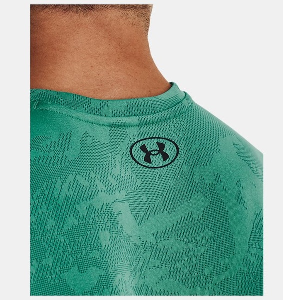 Yeşil Erkek UA Tech™ Pencereli Jakarlı Kısa Kollu T-shirt