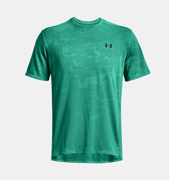 Yeşil Erkek UA Tech™ Pencereli Jakarlı Kısa Kollu T-shirt