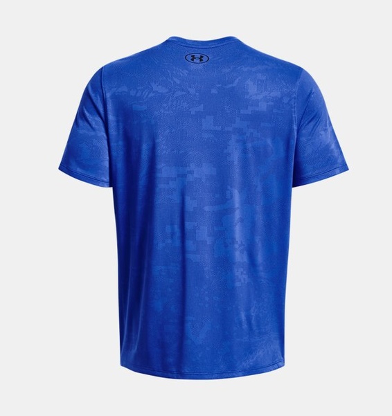 Mavi Erkek UA Tech™ Pencereli Jakarlı Kısa Kollu T-shirt