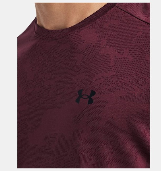Kırmızı Erkek UA Tech™ Pencereli Jakarlı Kısa Kollu T-shirt