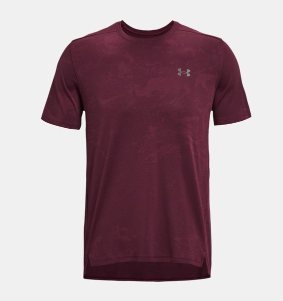 Kırmızı Erkek UA Tech™ Pencereli Jakarlı Kısa Kollu T-shirt