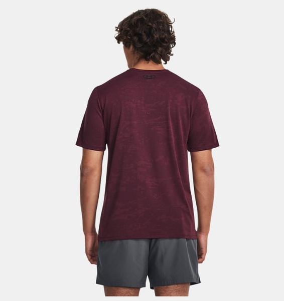 Kırmızı Erkek UA Tech™ Pencereli Jakarlı Kısa Kollu T-shirt