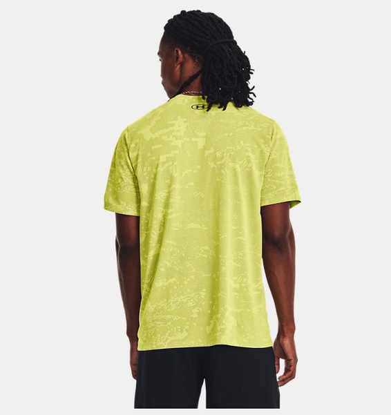 Sarı Erkek UA Tech™ Pencereli Jakarlı Kısa Kollu T-shirt