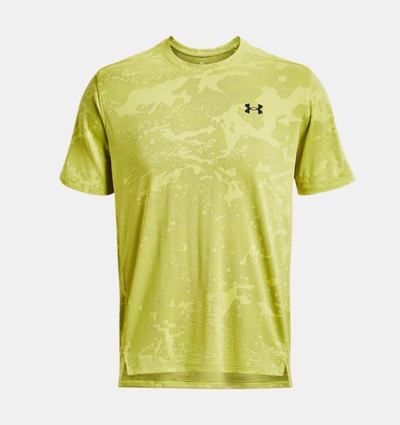 Sarı Erkek UA Tech™ Pencereli Jakarlı Kısa Kollu T-shirt