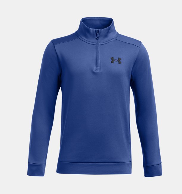 Çocuk UA Armour Fleece 1/4 Fermuarlı Sweatshirt Mavi