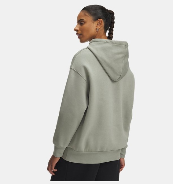 Yeşil Kadın UA Icon Fleece Oversized Kapüşonlu Üst