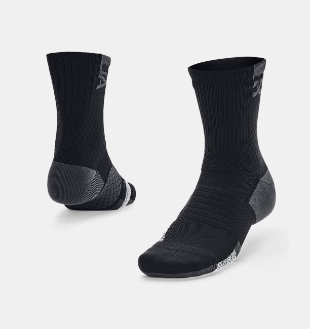 Unisex UA AD Playmaker Tekli Paket Mid Çorap Siyah