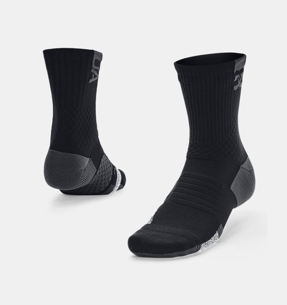 Siyah Unisex UA AD Playmaker Tekli Paket Mid Çorap
