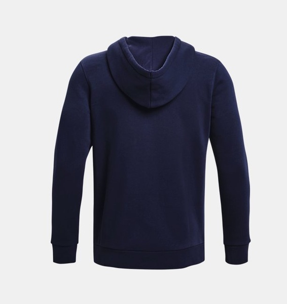 Lacivert Erkek UA Icon Fleece Tam Fermuarlı Kapüşonlu Üst