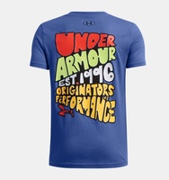 Çocuk UA BTS Cartoon Letters Kısa Kollu T-shirt