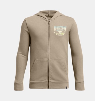 Erkek Çocuk Project Rock Tam Boy Fermuarlı Kapüşonlu Üst
