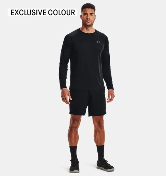 Siyah Erkek UA Tech™ Uzun Kollu T-shirt