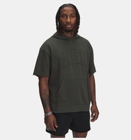 Erkek UA Project Rock Kısa Kollu Terry Kapüşonlu Sweatshirt