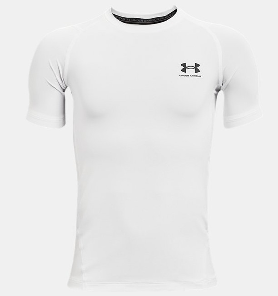 Beyaz Erkek Çocuk HeatGear® Armour Kısa Kollu T-shirt