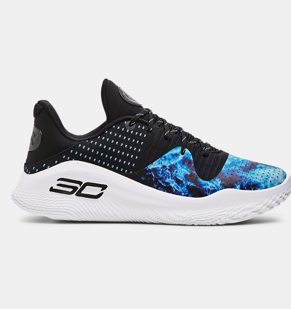 Siyah Erkek Curry 4 Low FloTro DW Basketbol Ayakkabısı