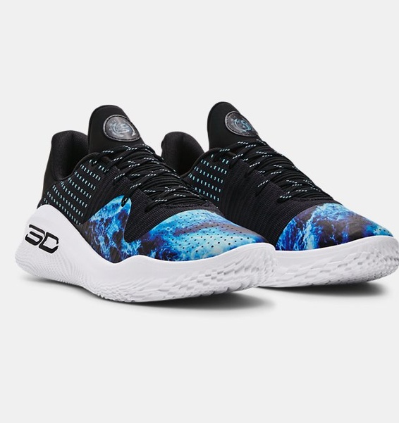 Siyah Erkek Curry 4 Low FloTro DW Basketbol Ayakkabısı