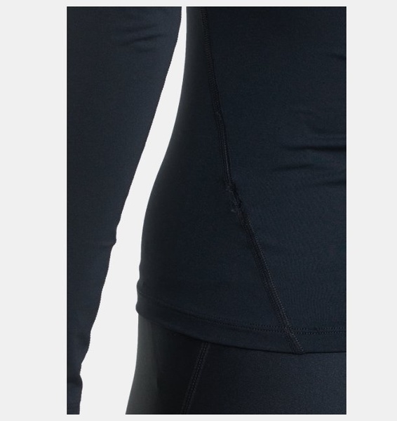 Siyah Kadın UA HG Authentics Comp Uzun Kollu Tişört