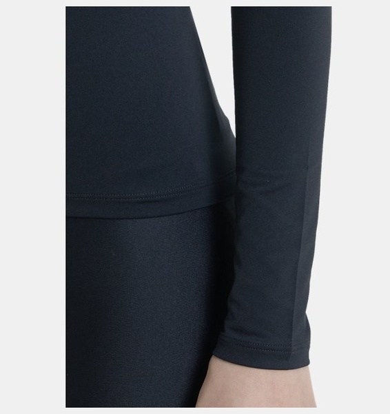 Siyah Kadın UA HG Authentics Comp Uzun Kollu Tişört