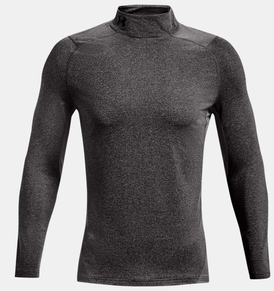 Gri Erkek UA ColdGear Armour Fitted Mock Uzun Kollu T-shirt