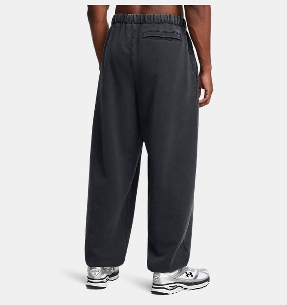 Siyah Erkek UA Icon Heavyweight Fleece Wash Oversized Pantolon