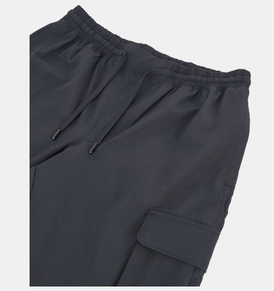 Siyah Erkek UA Vibe Dokuma Cargo Pantolon