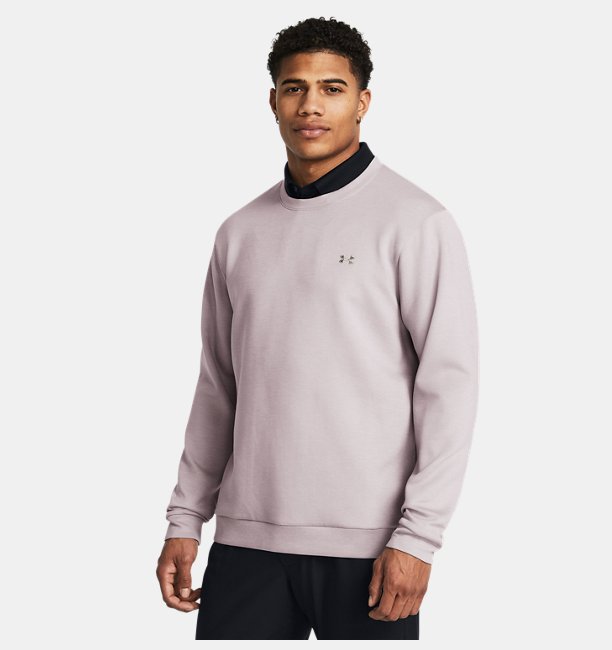 Erkek UA Drive Uzun Kollu Bisiklet Yaka Sweatshirt Gri