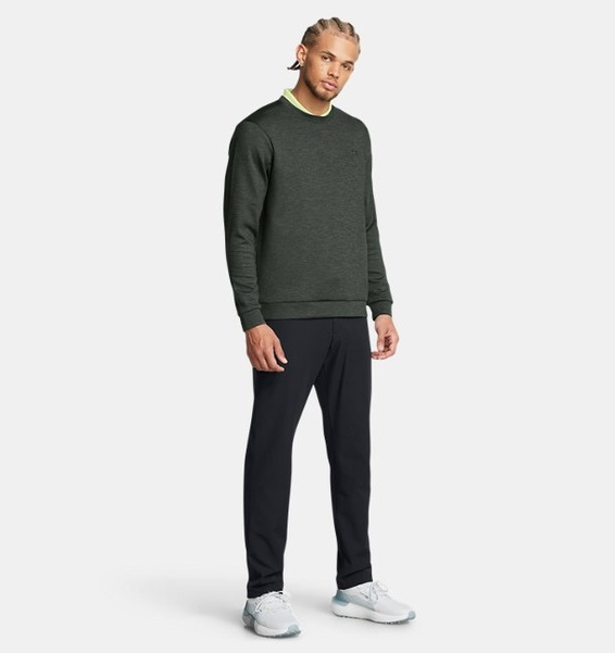 Yeşil Erkek UA Drive Uzun Kollu Bisiklet Yaka Sweatshirt